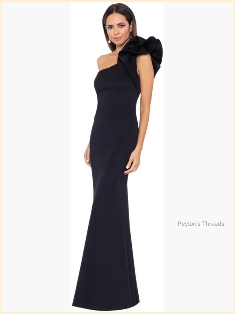 One Shoulder Mermaid Formal Gown With Bow
